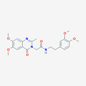 2-(6,7-dimethoxy-2-methyl-4-oxoquinazolin-3(4H)-yl)-N-[2-(3,4-dimethoxyphenyl)ethyl]acetamide