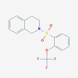 molecular formula C16H14F3NO3S B12169290 2-[2-(Trifluoromethoxy)benzenesulfonyl]-1,2,3,4-tetrahydroisoquinoline 