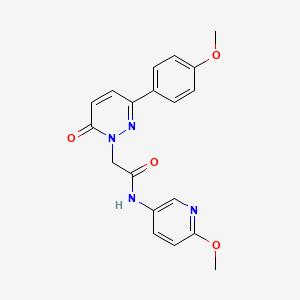 molecular formula C19H18N4O4 B12169292 2-(3-(4-methoxyphenyl)-6-oxopyridazin-1(6H)-yl)-N-(6-methoxypyridin-3-yl)acetamide 