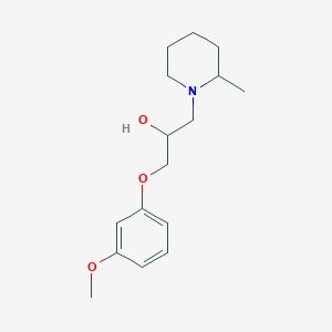 molecular formula C16H25NO3 B12169330 1-(3-Methoxyphenoxy)-3-(2-methylpiperidin-1-yl)propan-2-ol 