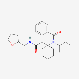 2'-(butan-2-yl)-1'-oxo-N-(tetrahydrofuran-2-ylmethyl)-1',4'-dihydro-2'H-spiro[cyclohexane-1,3'-isoquinoline]-4'-carboxamide