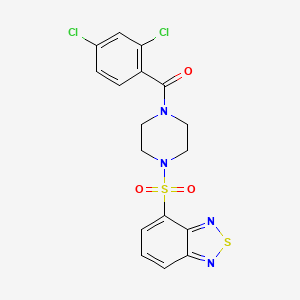 molecular formula C17H14Cl2N4O3S2 B12169354 [4-(2,1,3-Benzothiadiazol-4-ylsulfonyl)piperazin-1-yl](2,4-dichlorophenyl)methanone 