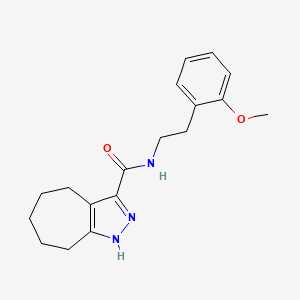 N-[2-(2-methoxyphenyl)ethyl]-2,4,5,6,7,8-hexahydrocyclohepta[c]pyrazole-3-carboxamide