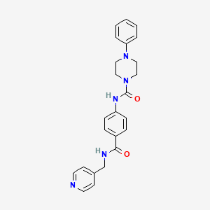 4-phenyl-N-{4-[(pyridin-4-ylmethyl)carbamoyl]phenyl}piperazine-1-carboxamide