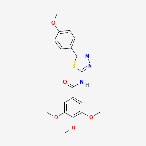 molecular formula C19H19N3O5S B12169507 3,4,5-trimethoxy-N-[5-(4-methoxyphenyl)-1,3,4-thiadiazol-2-yl]benzamide 