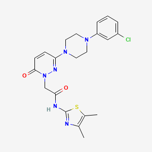 2-{3-[4-(3-chlorophenyl)piperazin-1-yl]-6-oxopyridazin-1(6H)-yl}-N-[(2Z)-4,5-dimethyl-1,3-thiazol-2(3H)-ylidene]acetamide