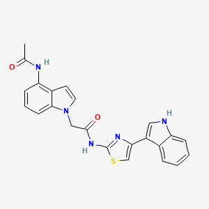 N-(4-(1H-indol-3-yl)thiazol-2-yl)-2-(4-acetamido-1H-indol-1-yl)acetamide