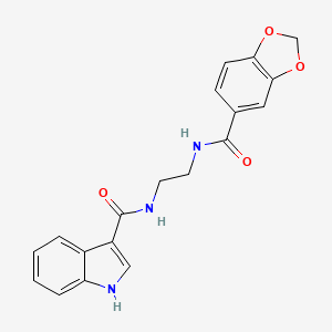 N-{2-[(1,3-benzodioxol-5-ylcarbonyl)amino]ethyl}-1H-indole-3-carboxamide