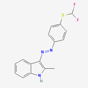 3-(2-{4-[(difluoromethyl)sulfanyl]phenyl}hydrazin-1-ylidene)-2-methyl-3H-indole