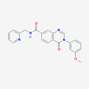 3-(3-methoxyphenyl)-4-oxo-N-(pyridin-2-ylmethyl)-3,4-dihydroquinazoline-7-carboxamide