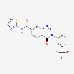 4-oxo-N-(1,3-thiazol-2-yl)-3-[3-(trifluoromethyl)phenyl]-3,4-dihydroquinazoline-7-carboxamide