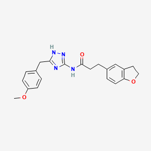 3-(2,3-dihydro-1-benzofuran-5-yl)-N-[3-(4-methoxybenzyl)-1H-1,2,4-triazol-5-yl]propanamide