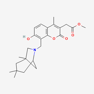 molecular formula C24H31NO5 B12169715 methyl {7-hydroxy-4-methyl-2-oxo-8-[(1,3,3-trimethyl-6-azabicyclo[3.2.1]oct-6-yl)methyl]-2H-chromen-3-yl}acetate 