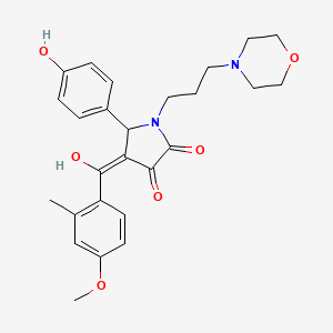 3-hydroxy-5-(4-hydroxyphenyl)-4-[(4-methoxy-2-methylphenyl)carbonyl]-1-[3-(morpholin-4-yl)propyl]-1,5-dihydro-2H-pyrrol-2-one