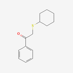 molecular formula C14H18OS B12169771 Ethanone, 2-(cyclohexylthio)-1-phenyl- CAS No. 175434-81-8