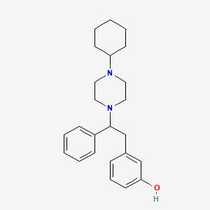 molecular formula C24H32N2O B1216979 3-(2-(4-Cyclohexyl-1-piperazinyl)-2-phenylethyl)phenol CAS No. 68770-59-2