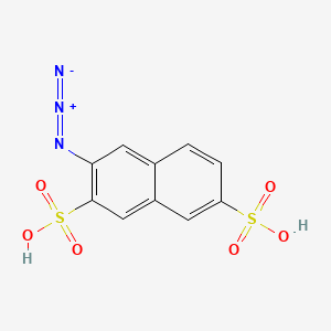 molecular formula C10H7N3O6S2 B1216980 2,7-Naphthalenedisulfonic acid, 3-azido- CAS No. 70476-18-5