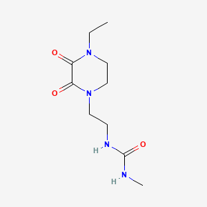 molecular formula C10H18N4O3 B1216983 1-[2-(4-Ethyl-2,3-dioxopiperazin-1-yl)ethyl]-3-methylurea CAS No. 77439-64-6