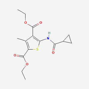 Diethyl 5-[(cyclopropylcarbonyl)amino]-3-methylthiophene-2,4-dicarboxylate