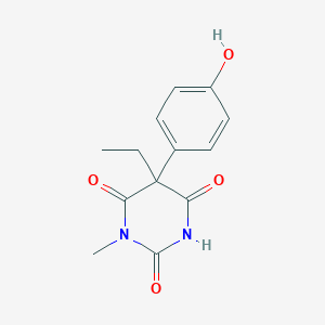 2,4,6(1H,3H,5H)-Pyrimidinetrione, 5-ethyl-5-(4-hydroxyphenyl)-1-methyl-