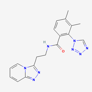 molecular formula C18H18N8O B12169897 3,4-dimethyl-2-(1H-tetrazol-1-yl)-N-[2-([1,2,4]triazolo[4,3-a]pyridin-3-yl)ethyl]benzamide 