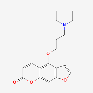 molecular formula C18H21NO4 B1216990 7H-furo[3,2-g][1]benzopyran-7-one, 4-[3-(diethylamino)propoxy]- CAS No. 85079-38-5