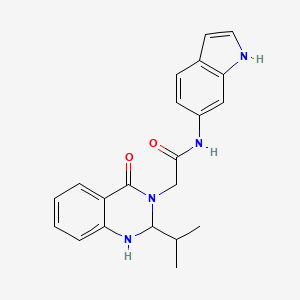 molecular formula C21H22N4O2 B12169921 N-(1H-indol-6-yl)-2-[2-isopropyl-4-oxo-1,4-dihydro-3(2H)-quinazolinyl]acetamide 