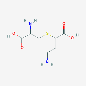molecular formula C7H14N2O4S B1216993 Butanoic acid, 4-amino-2-((2-amino-2-carboxyethyl)thio)- CAS No. 88725-33-1