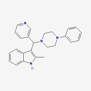 2-methyl-3-[(4-phenylpiperazin-1-yl)(pyridin-3-yl)methyl]-1H-indole