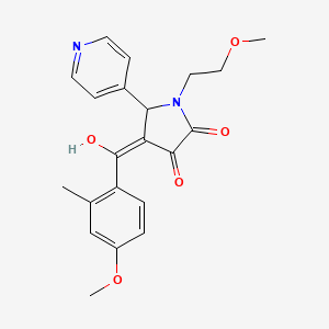 3-hydroxy-1-(2-methoxyethyl)-4-[(4-methoxy-2-methylphenyl)carbonyl]-5-(pyridin-4-yl)-1,5-dihydro-2H-pyrrol-2-one