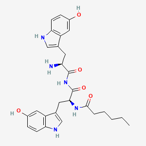molecular formula C28H33N5O5 B1216995 5-Htp-DP-hex CAS No. 90829-99-5