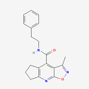 3-methyl-N-(2-phenylethyl)-6,7-dihydro-5H-cyclopenta[b][1,2]oxazolo[4,5-e]pyridine-4-carboxamide