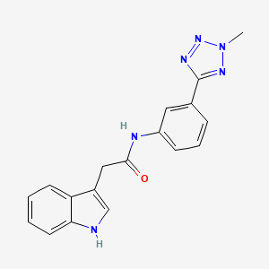 molecular formula C18H16N6O B12170019 2-(1H-indol-3-yl)-N-[3-(2-methyl-2H-tetrazol-5-yl)phenyl]acetamide 