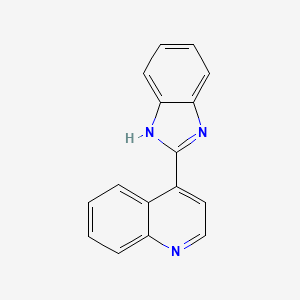 molecular formula C16H11N3 B1217002 4-(1H-苯并咪唑-2-基)喹啉 CAS No. 31704-11-7