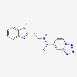 N-[2-(1H-benzimidazol-2-yl)ethyl]tetrazolo[1,5-a]pyridine-7-carboxamide