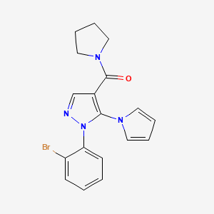 [1-(2-bromophenyl)-5-(1H-pyrrol-1-yl)-1H-pyrazol-4-yl](pyrrolidin-1-yl)methanone