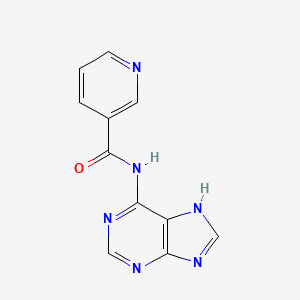 molecular formula C11H8N6O B12170080 N-(9H-Purin-6-yl)nicotinamid 