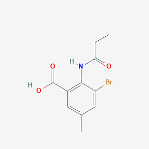 3-Bromo-2-butanamido-5-methylbenzoic acid