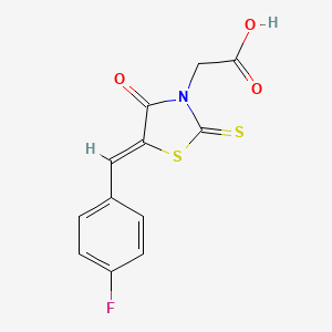 [(5Z)-5-(4-fluorobenzylidene)-4-oxo-2-thioxo-1,3-thiazolidin-3-yl]acetic acid