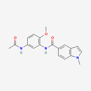 molecular formula C19H19N3O3 B12170115 N-[5-(acetylamino)-2-methoxyphenyl]-1-methyl-1H-indole-5-carboxamide 