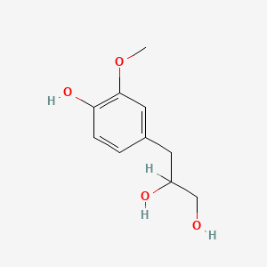 molecular formula C10H14O4 B1217012 3-(4-Hydroxy-3-methoxyphenyl)propane-1,2-diol CAS No. 27391-18-0
