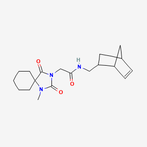 molecular formula C19H27N3O3 B12170151 N-(bicyclo[2.2.1]hept-5-en-2-ylmethyl)-2-(1-methyl-2,4-dioxo-1,3-diazaspiro[4.5]dec-3-yl)acetamide 