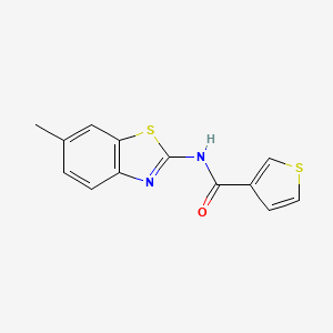 N-(6-methyl-1,3-benzothiazol-2-yl)thiophene-3-carboxamide