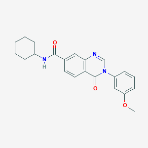 N-cyclohexyl-3-(3-methoxyphenyl)-4-oxo-3,4-dihydroquinazoline-7-carboxamide