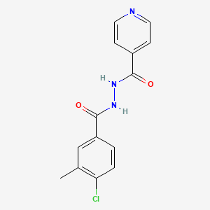 molecular formula C14H12ClN3O2 B1217024 4-Pyridinecarboxylic acid, 2-(4-chloro-3-methylbenzoyl)hydrazide CAS No. 21150-05-0