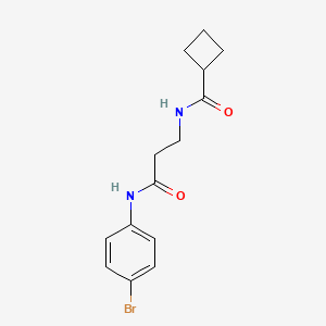 molecular formula C14H17BrN2O2 B12170257 N-(4-bromophenyl)-3-(cyclobutylformamido)propanamide 