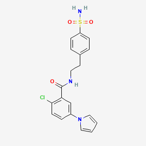 2-chloro-5-(1H-pyrrol-1-yl)-N-[2-(4-sulfamoylphenyl)ethyl]benzamide