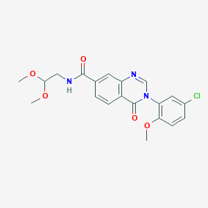 3-(5-chloro-2-methoxyphenyl)-N-(2,2-dimethoxyethyl)-4-oxo-3,4-dihydroquinazoline-7-carboxamide