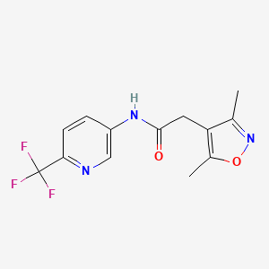 molecular formula C13H12F3N3O2 B12170289 2-(3,5-dimethyl-1,2-oxazol-4-yl)-N-[6-(trifluoromethyl)pyridin-3-yl]acetamide 