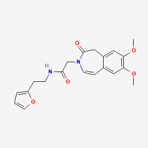 2-(7,8-dimethoxy-2-oxo-1,2-dihydro-3H-3-benzazepin-3-yl)-N-[2-(furan-2-yl)ethyl]acetamide